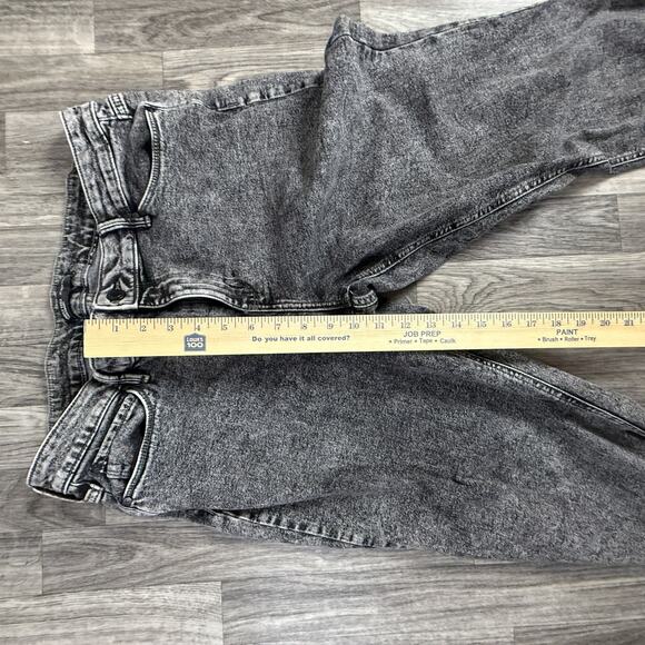 Simply Vera Vera Wang Relaxed Straight Acid Wash Jeans Gray Denim L - Picture 6 of 7